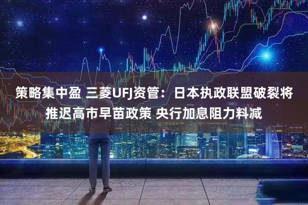 策略集中盈 三菱UFJ资管：日本执政联盟破裂将推迟高市早苗政策 央行加息阻力料减